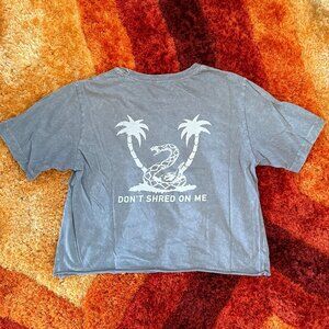 Don't SHRED On Me Cropped Graphic Tee